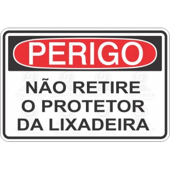 Não retire o protetor da lixadeira